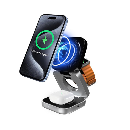 **Magnetic 3-in-1 Charging Hub™**